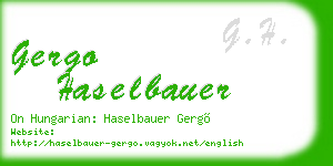 gergo haselbauer business card